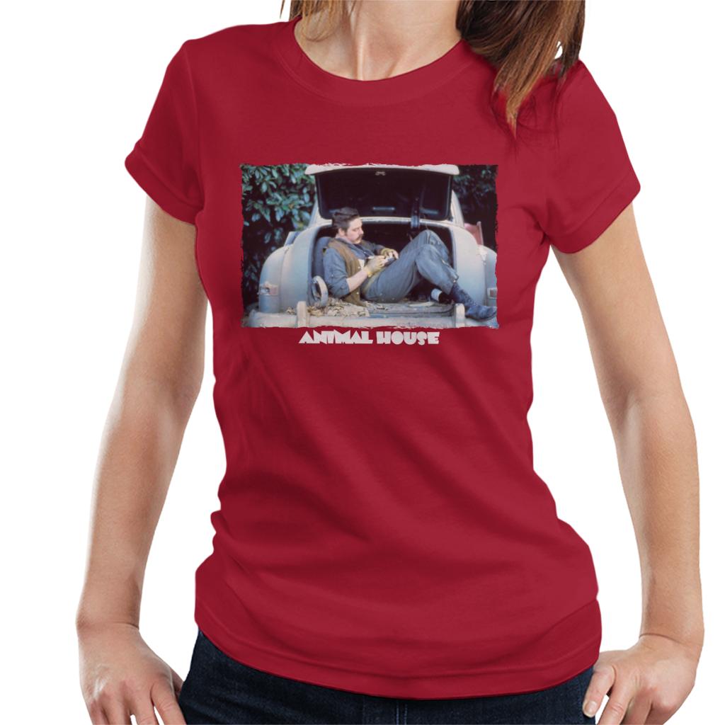 Animal House Daniel Simpson Sitting In Car Boot Women's T-Shirt-ALL + EVERY