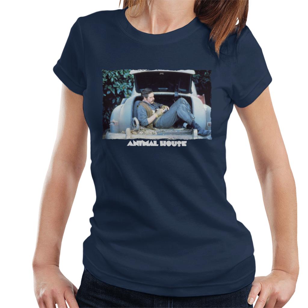 Animal House Daniel Simpson Sitting In Car Boot Women's T-Shirt-ALL + EVERY