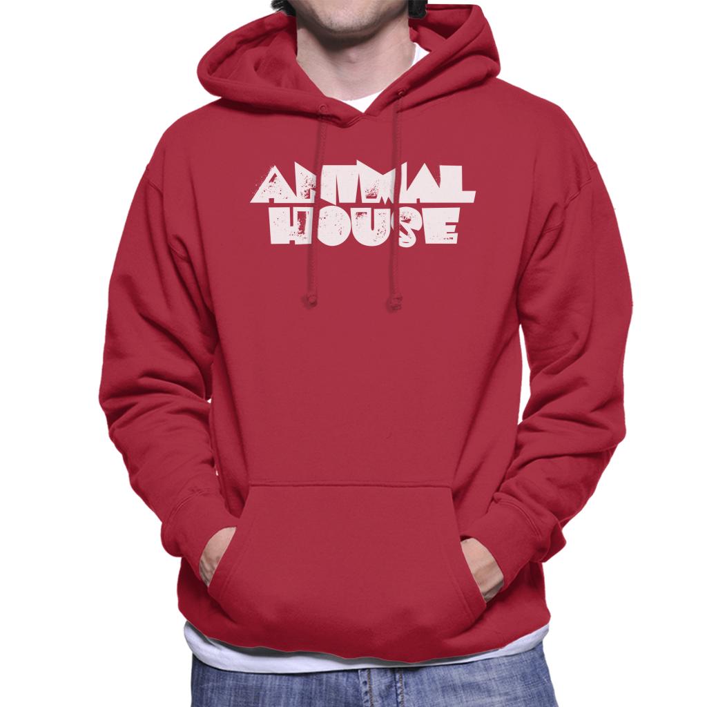 Animal House White Logo Men's Hooded Sweatshirt-ALL + EVERY