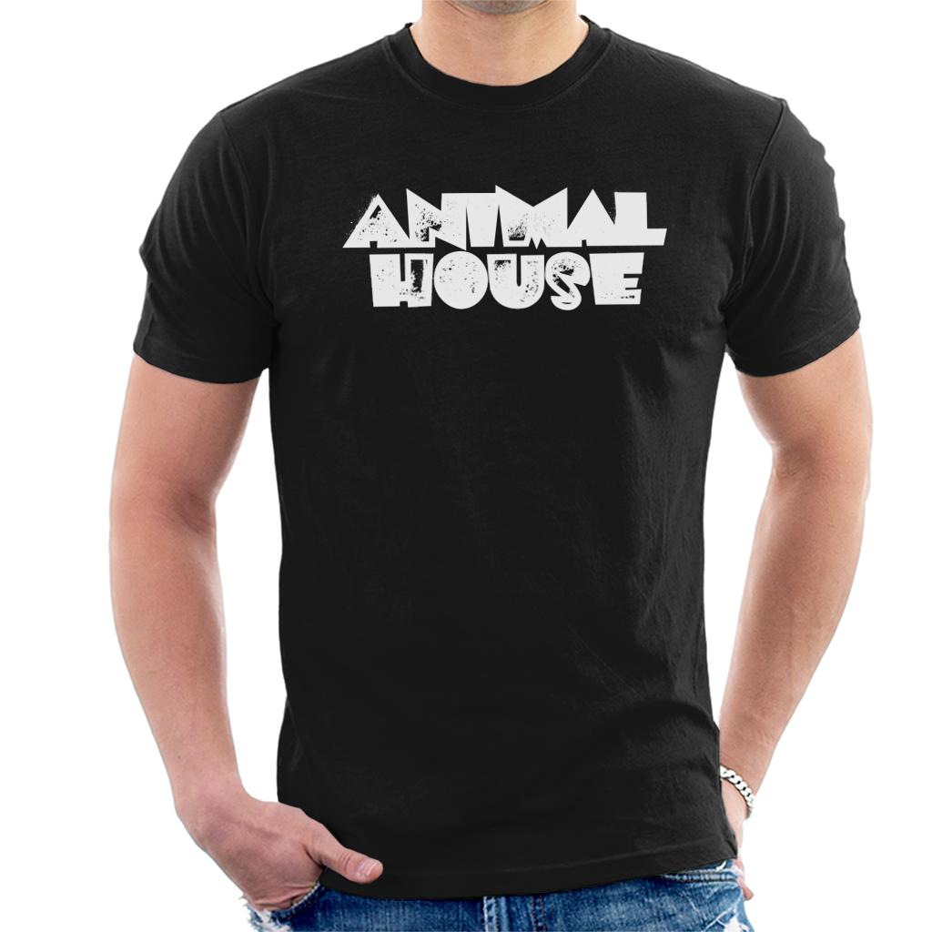 Animal House White Logo Men's T-Shirt-ALL + EVERY