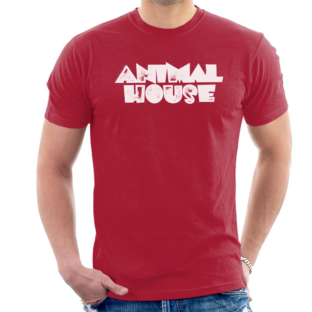 Animal House White Logo Men's T-Shirt-ALL + EVERY