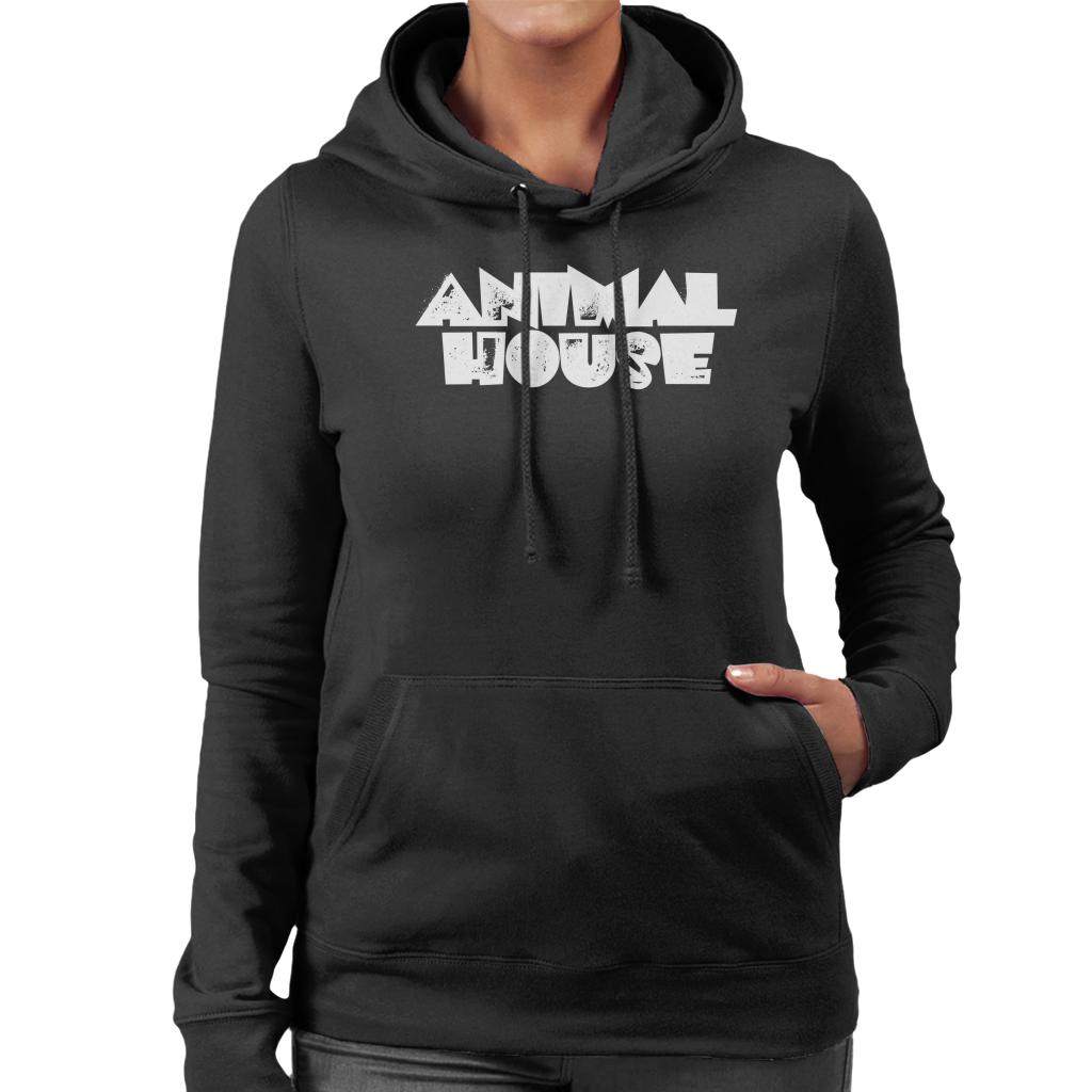 Animal House White Logo Women's Hooded Sweatshirt-ALL + EVERY