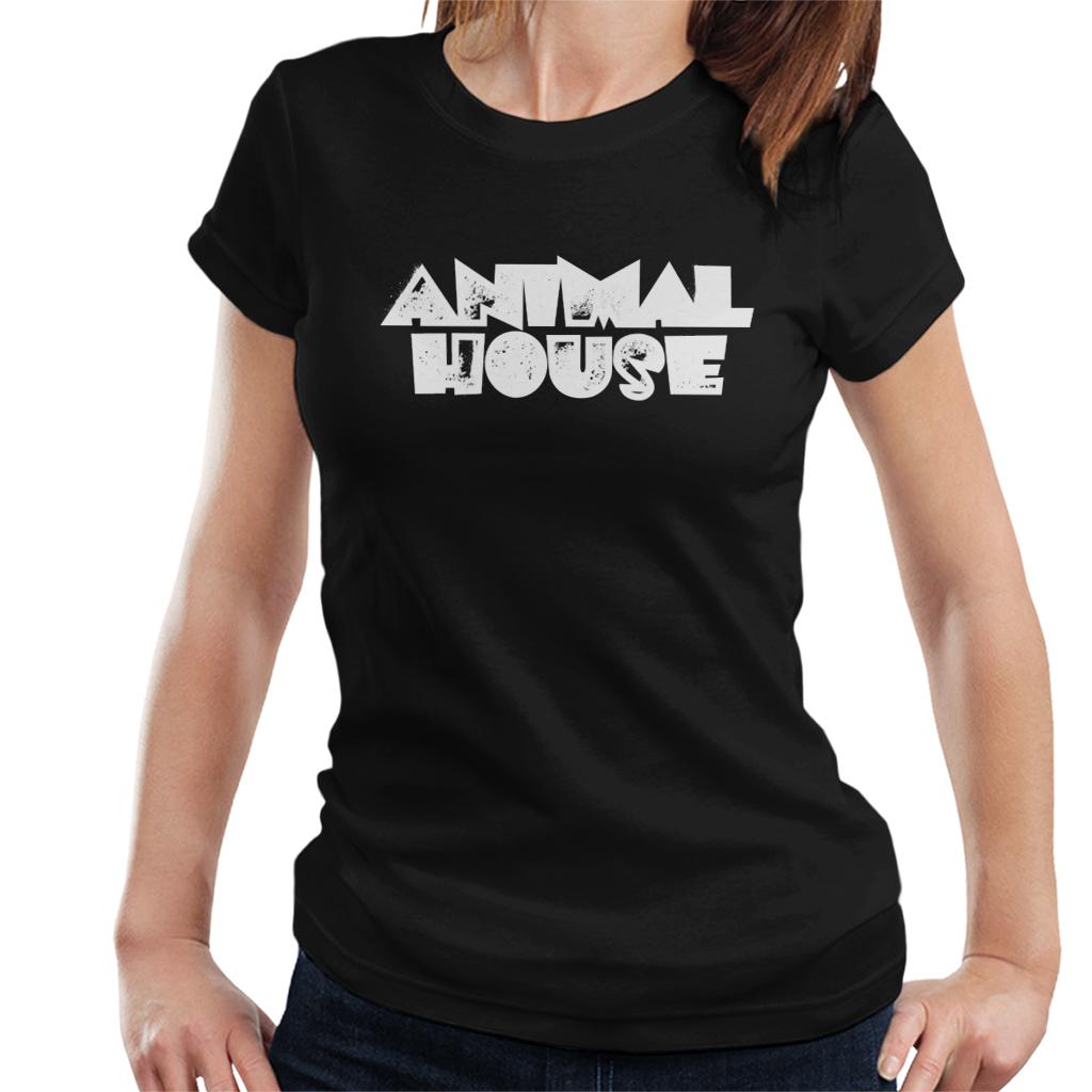 Animal House White Logo Women's T-Shirt-ALL + EVERY