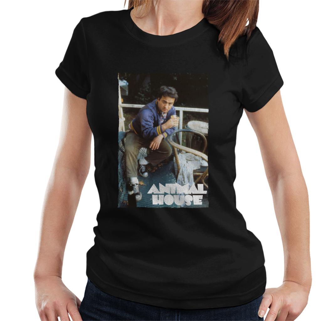 Animal House John Bluto Blutarsky Drinking Women's T-Shirt-ALL + EVERY