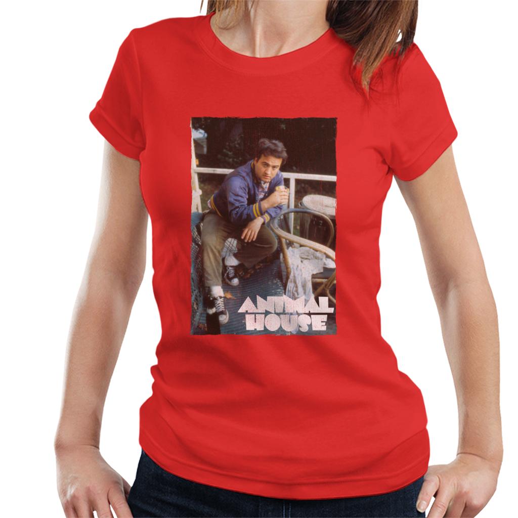 Animal House John Bluto Blutarsky Drinking Women's T-Shirt-ALL + EVERY