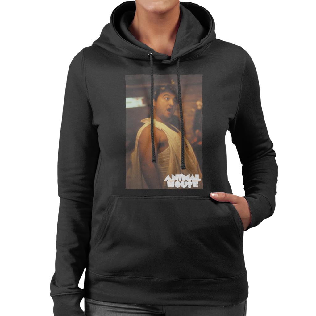 Animal House John Bluto Blutarsky Dressed In Toga Women's Hooded Sweatshirt-ALL + EVERY