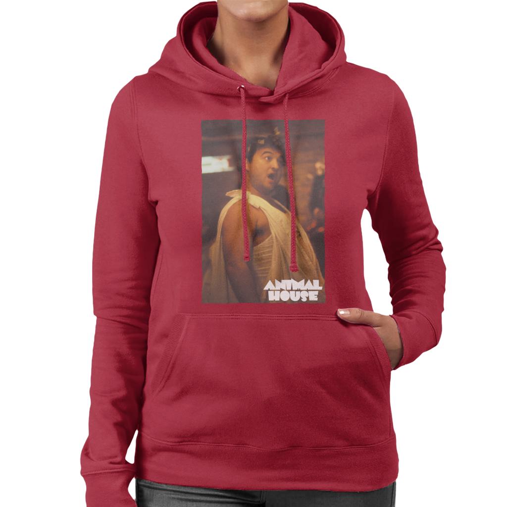 Animal House John Bluto Blutarsky Dressed In Toga Women's Hooded Sweatshirt-ALL + EVERY