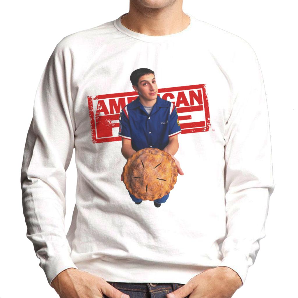 American Pie Jim Holding Pie Men's Sweatshirt-ALL + EVERY