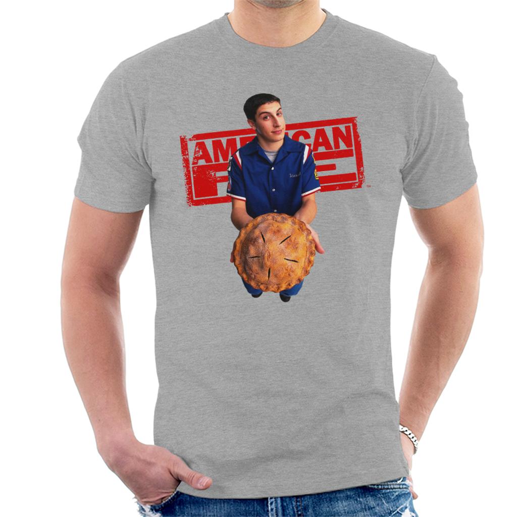 American Pie Jim Holding Pie Men's T-Shirt-ALL + EVERY