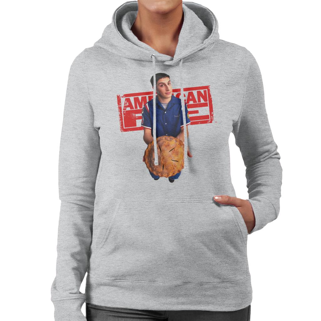 American Pie Jim Holding Pie Women's Hooded Sweatshirt-ALL + EVERY