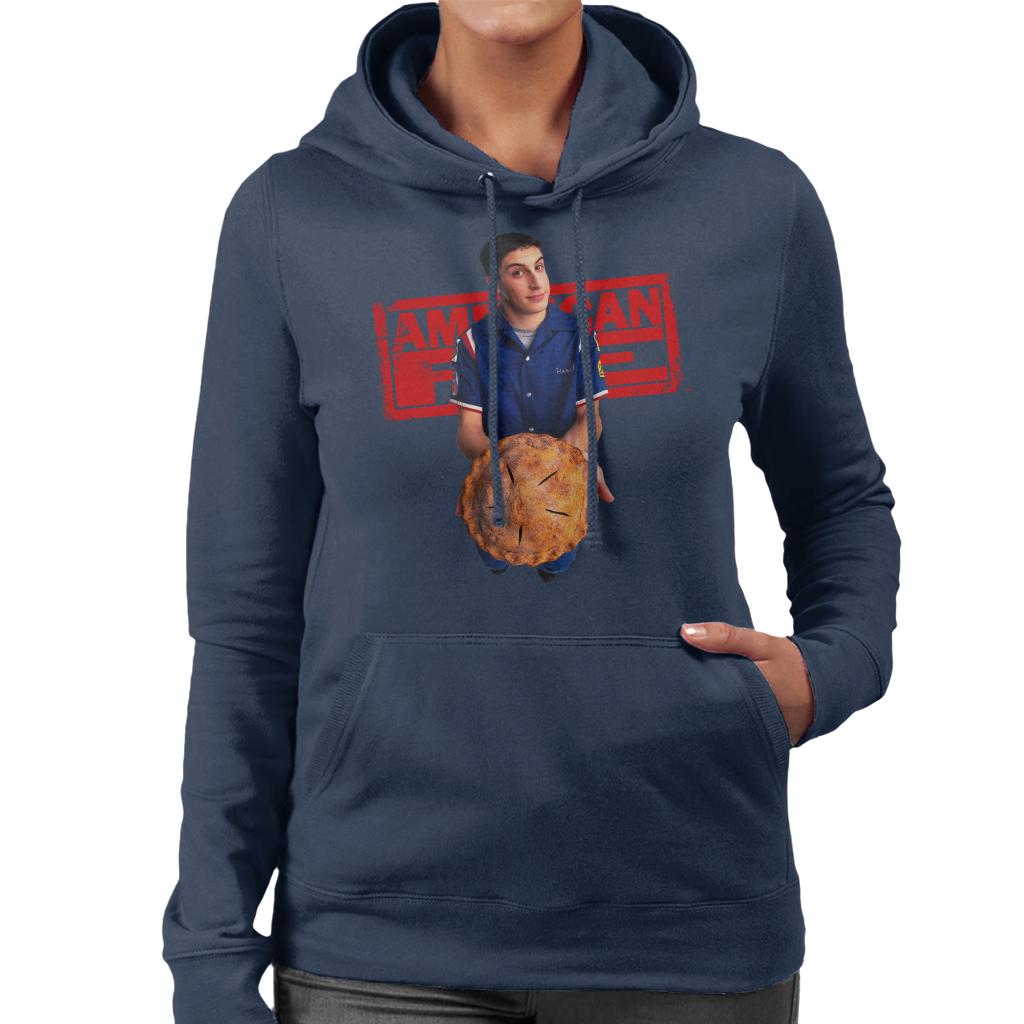 American Pie Jim Holding Pie Women's Hooded Sweatshirt-ALL + EVERY