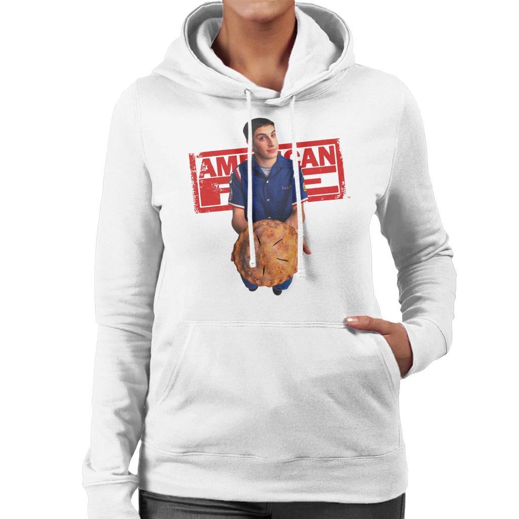 American Pie Jim Holding Pie Women's Hooded Sweatshirt-ALL + EVERY