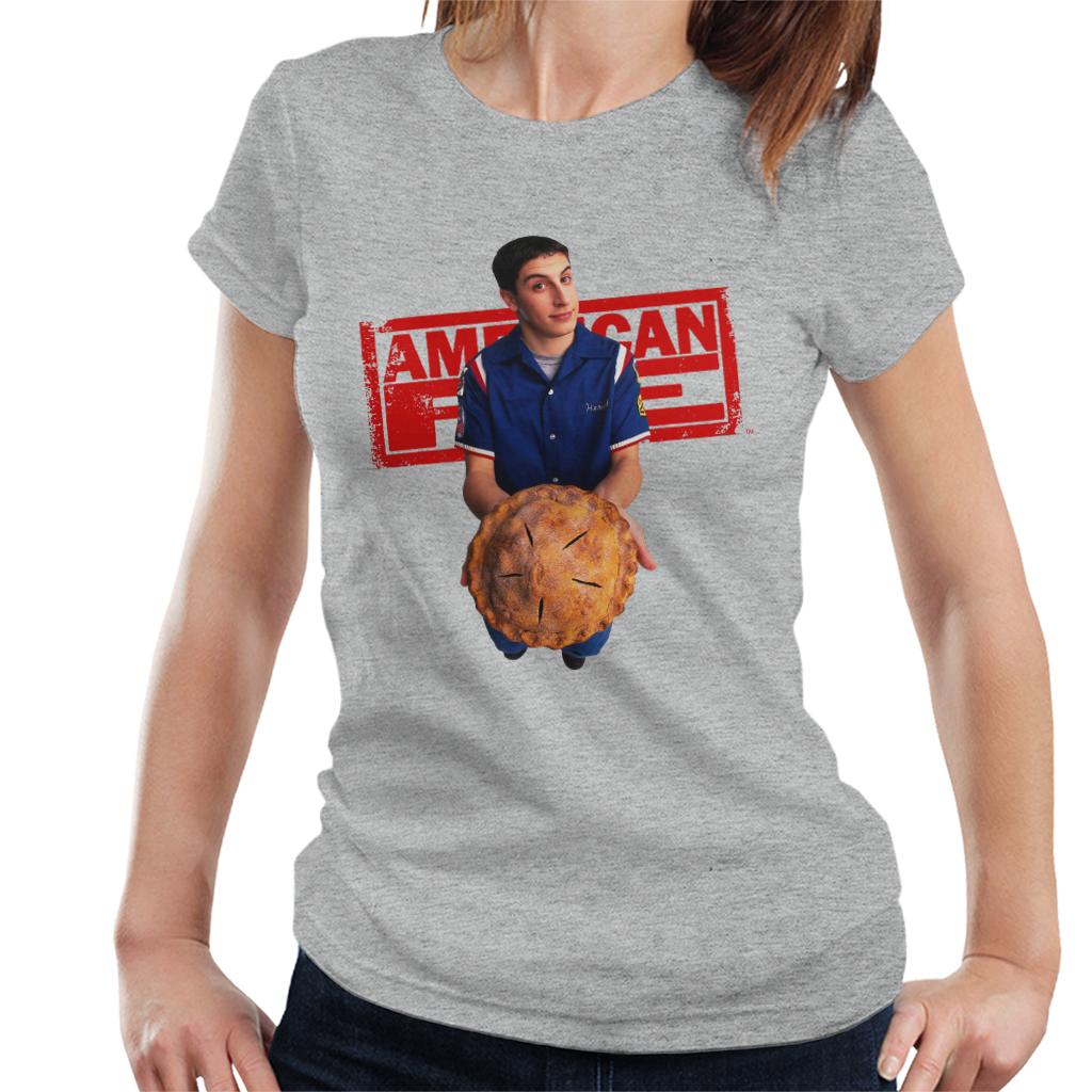 American Pie Jim Holding Pie Women's T-Shirt-ALL + EVERY