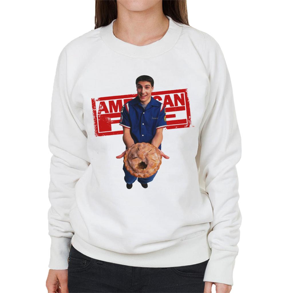 American Pie Jim Holding Eaten Pie Women's Sweatshirt-ALL + EVERY