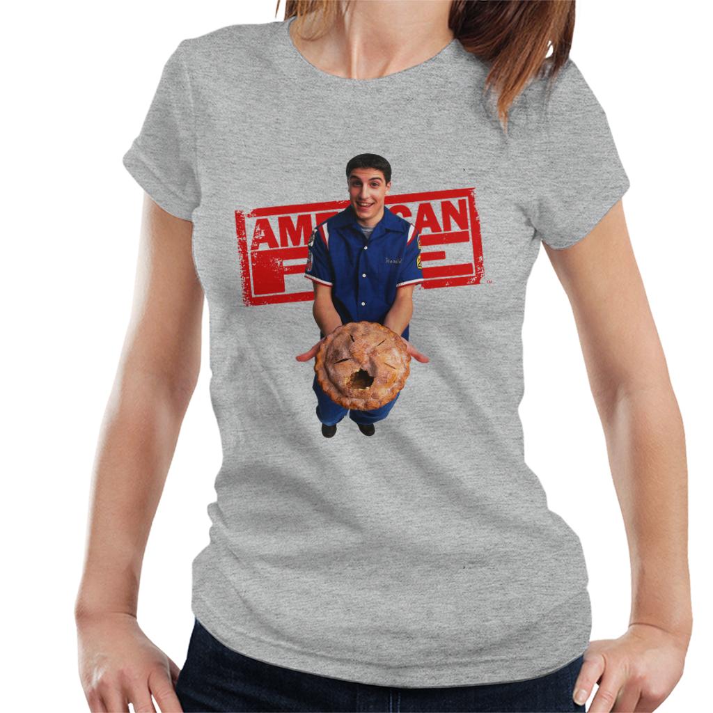 American Pie Jim Holding Eaten Pie Women's T-Shirt-ALL + EVERY