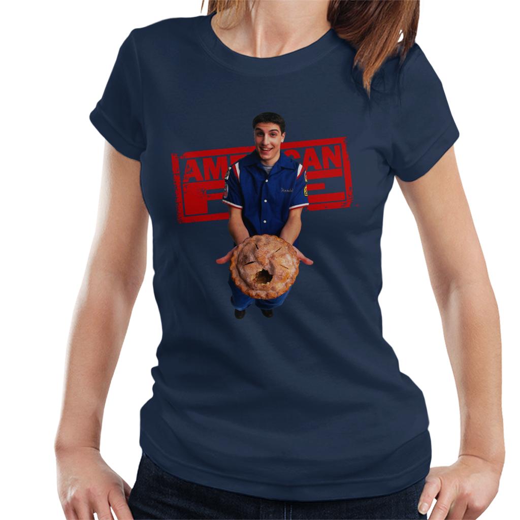 American Pie Jim Holding Eaten Pie Women's T-Shirt-ALL + EVERY