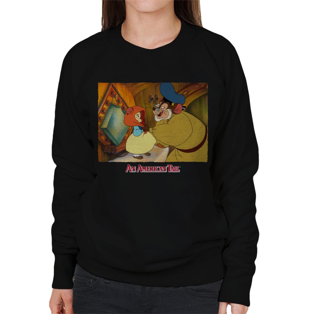 An American Tail Papa Holding Headscarf Women's Sweatshirt-ALL + EVERY