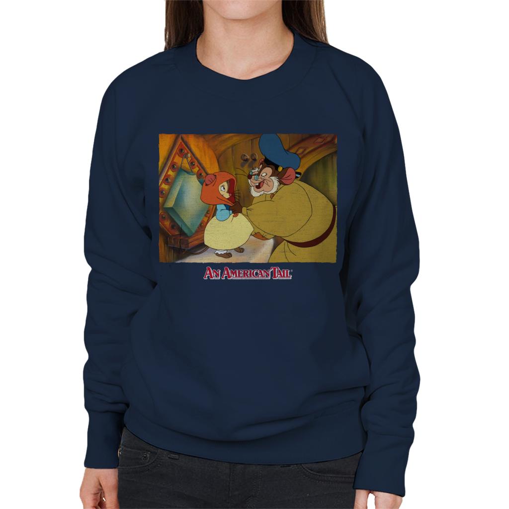 An American Tail Papa Holding Headscarf Women's Sweatshirt-ALL + EVERY