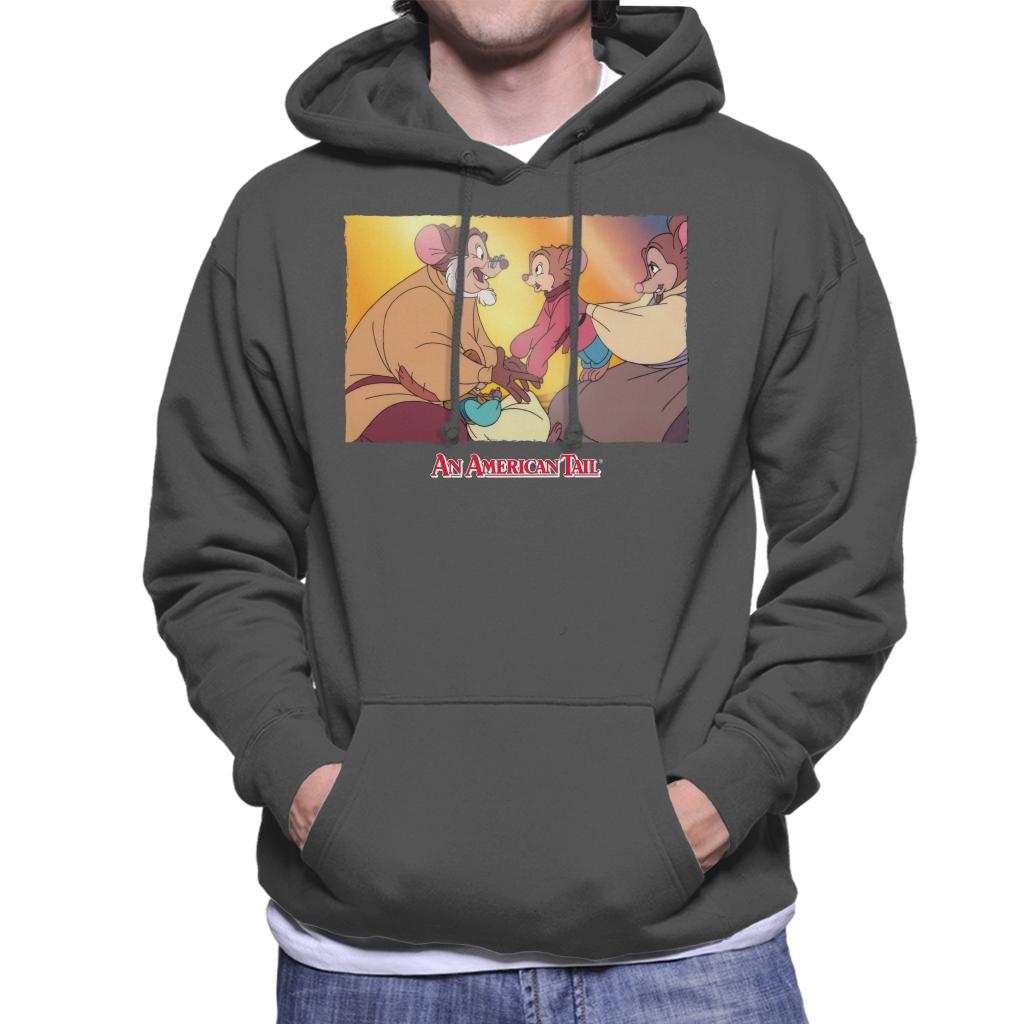 An American Tail Papa And Fievel Embrace Men's Hooded Sweatshirt-ALL + EVERY