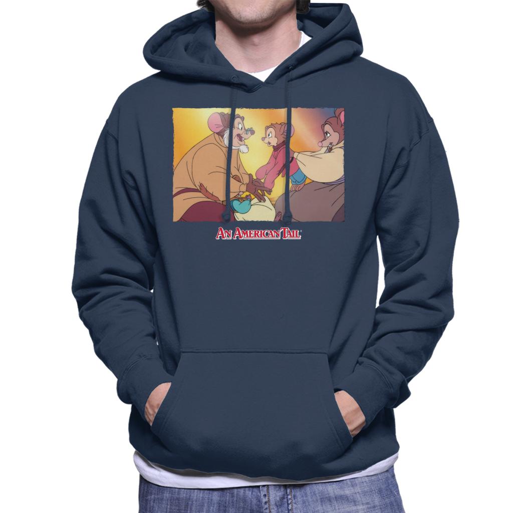 An American Tail Papa And Fievel Embrace Men's Hooded Sweatshirt-ALL + EVERY