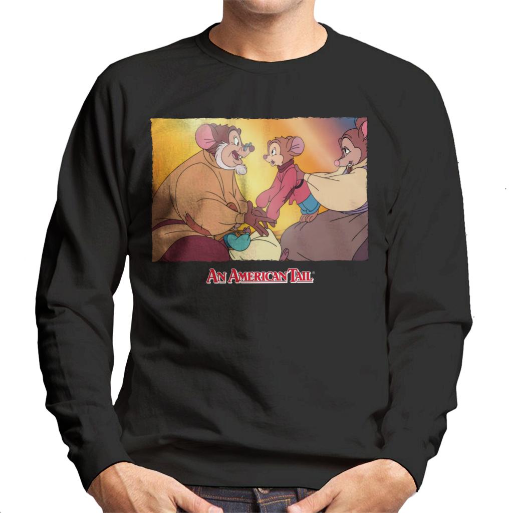 An American Tail Papa And Fievel Embrace Men's Sweatshirt-ALL + EVERY