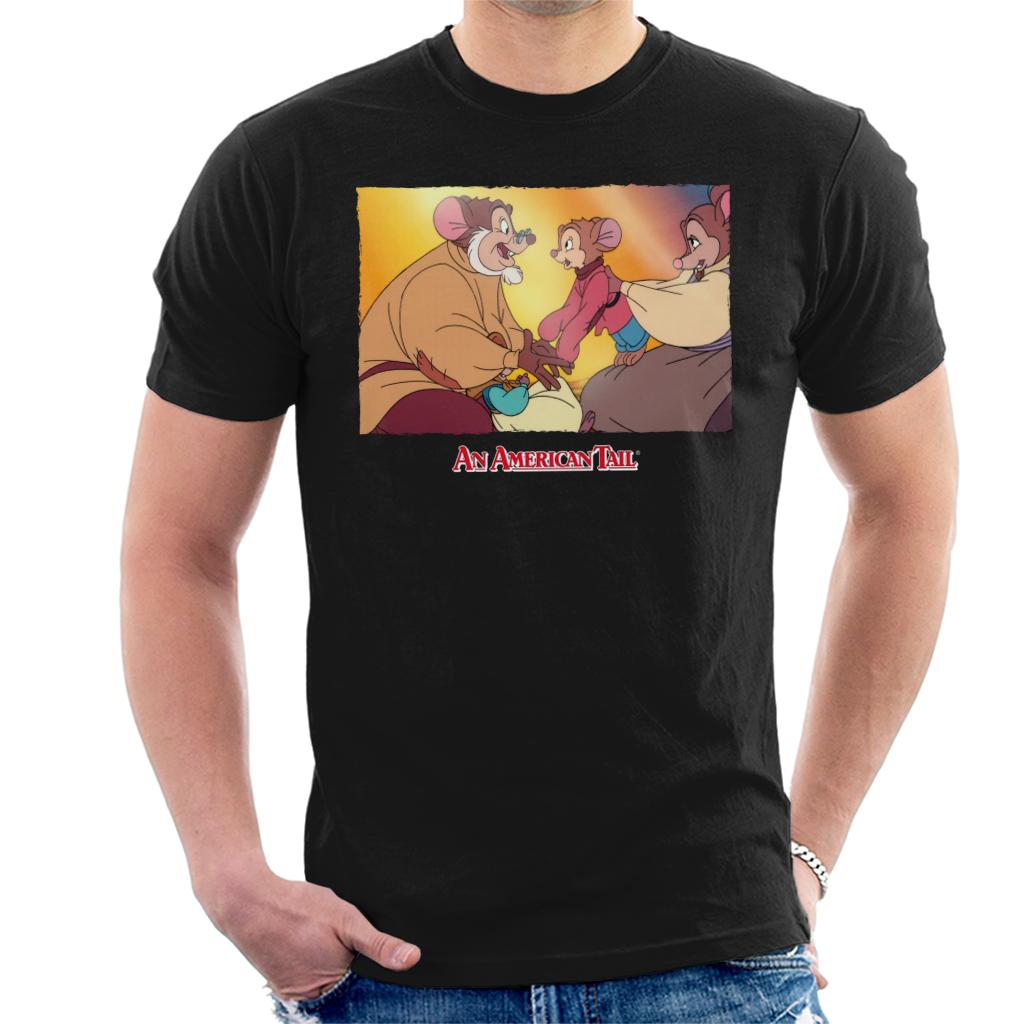 An American Tail Papa And Fievel Embrace Men's T-Shirt-ALL + EVERY