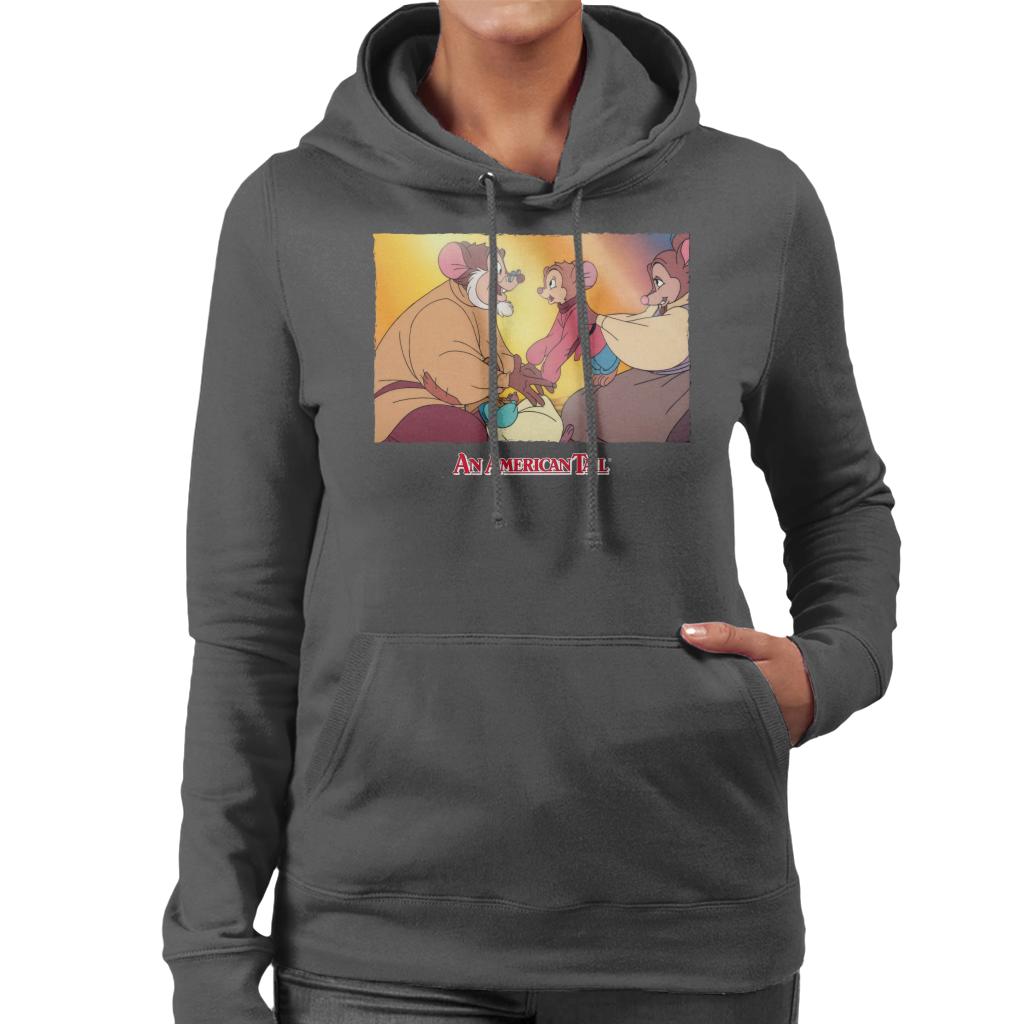 An American Tail Papa And Fievel Embrace Women's Hooded Sweatshirt-ALL + EVERY