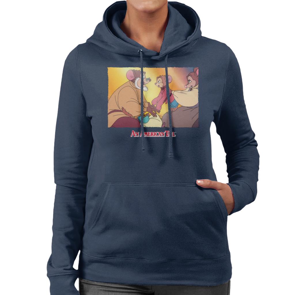 An American Tail Papa And Fievel Embrace Women's Hooded Sweatshirt-ALL + EVERY