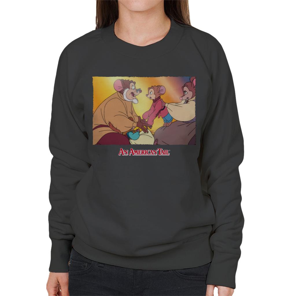 An American Tail Papa And Fievel Embrace Women's Sweatshirt-ALL + EVERY