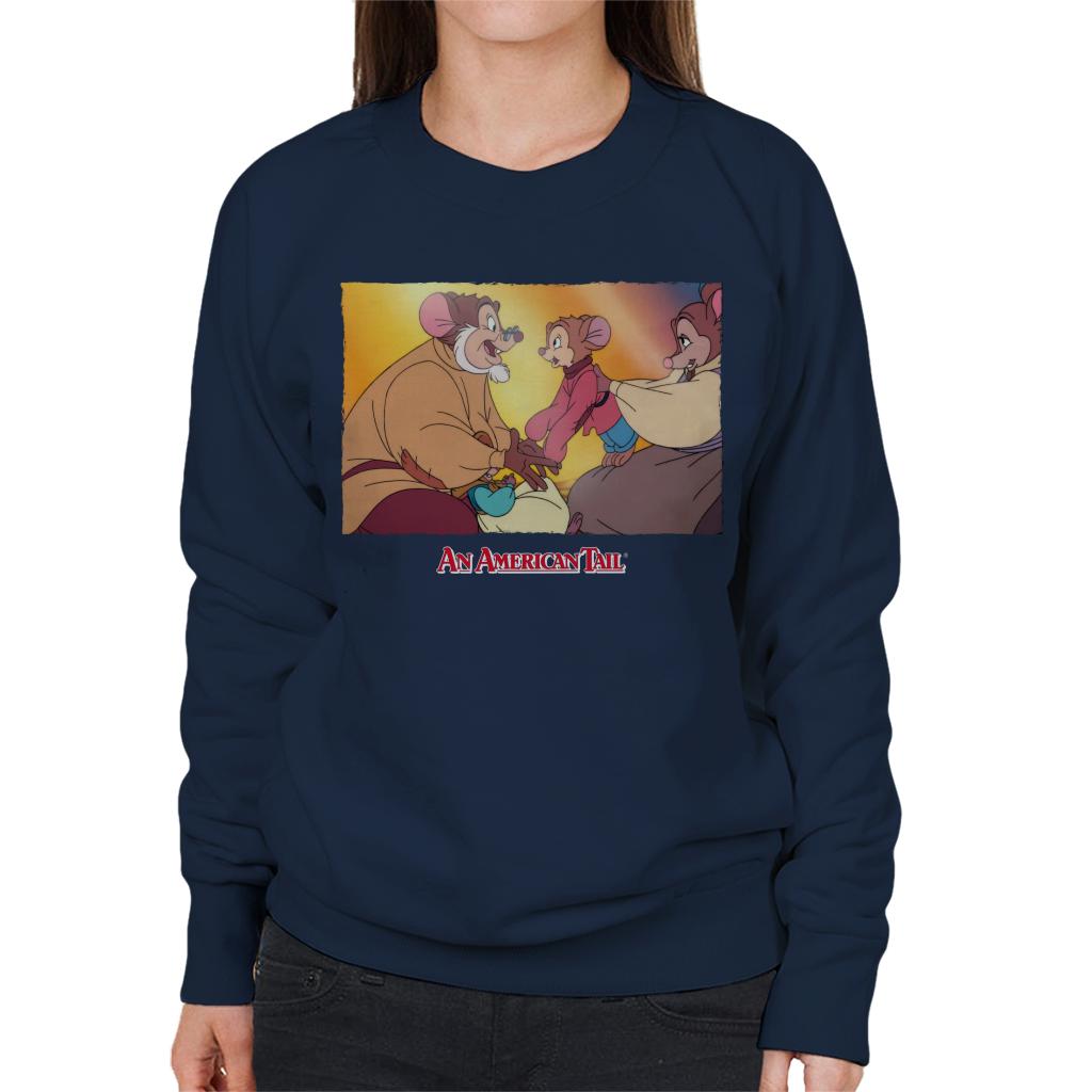 An American Tail Papa And Fievel Embrace Women's Sweatshirt-ALL + EVERY