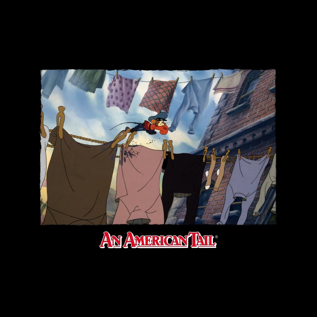 An American Tail Fievel Running On Rope Men's T-Shirt-ALL + EVERY