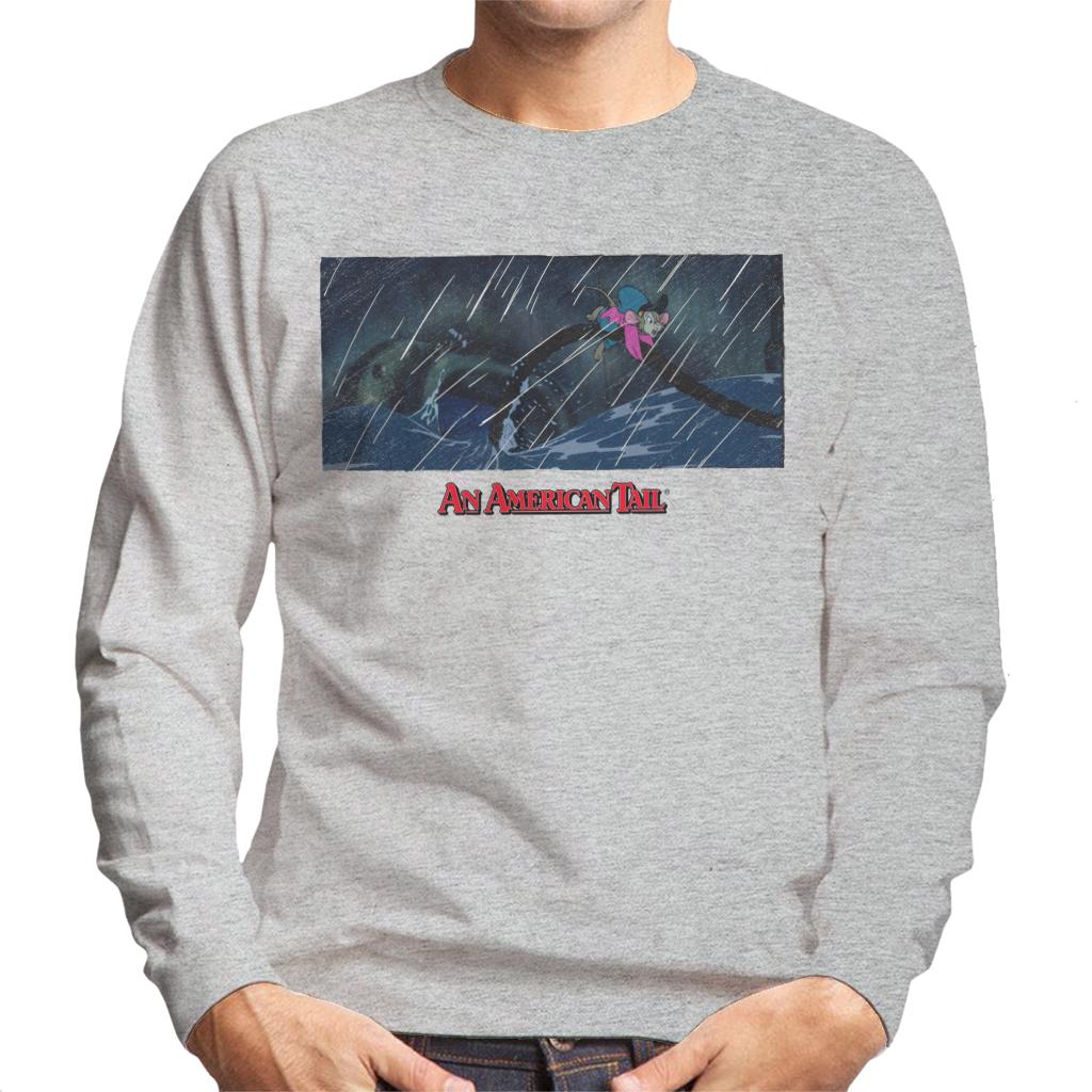 An American Tail Fievel Holding On Men's Sweatshirt-ALL + EVERY