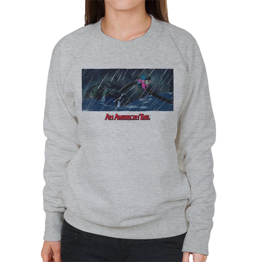 An American Tail Fievel Holding On Women's Sweatshirt-ALL + EVERY