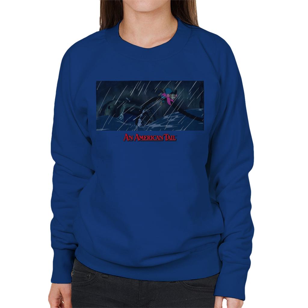 An American Tail Fievel Holding On Women's Sweatshirt-ALL + EVERY