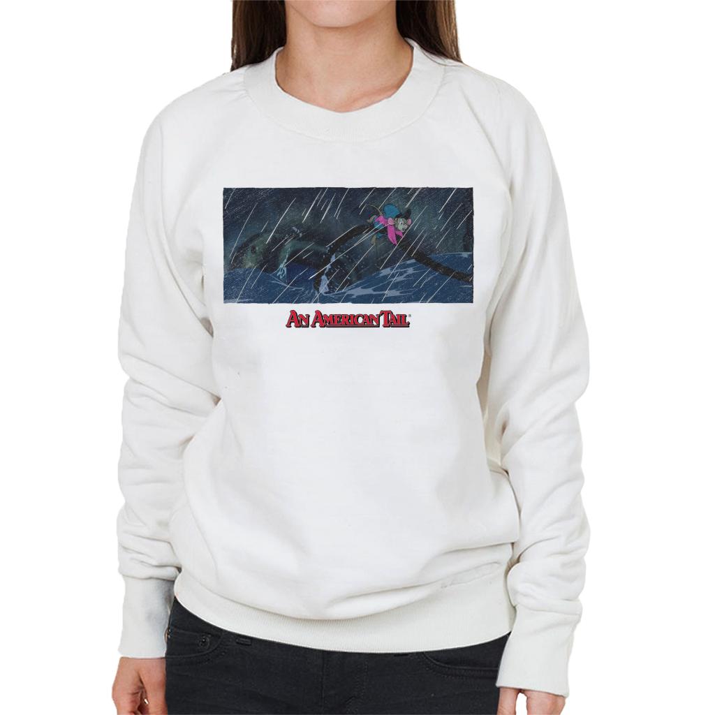 An American Tail Fievel Holding On Women's Sweatshirt-ALL + EVERY