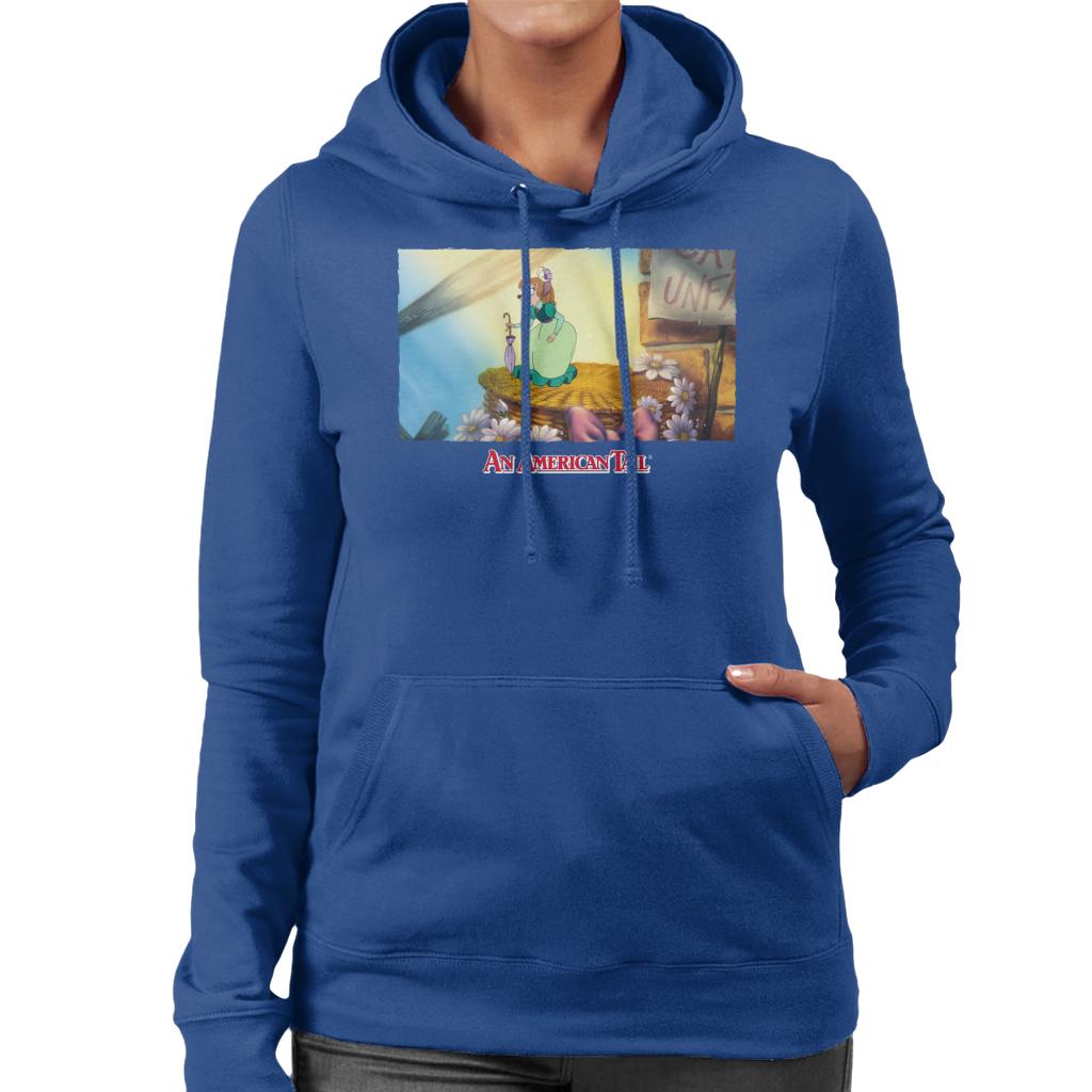 An American Tail Bridget Holding Pink Umbrella Women's Hooded Sweatshirt-ALL + EVERY