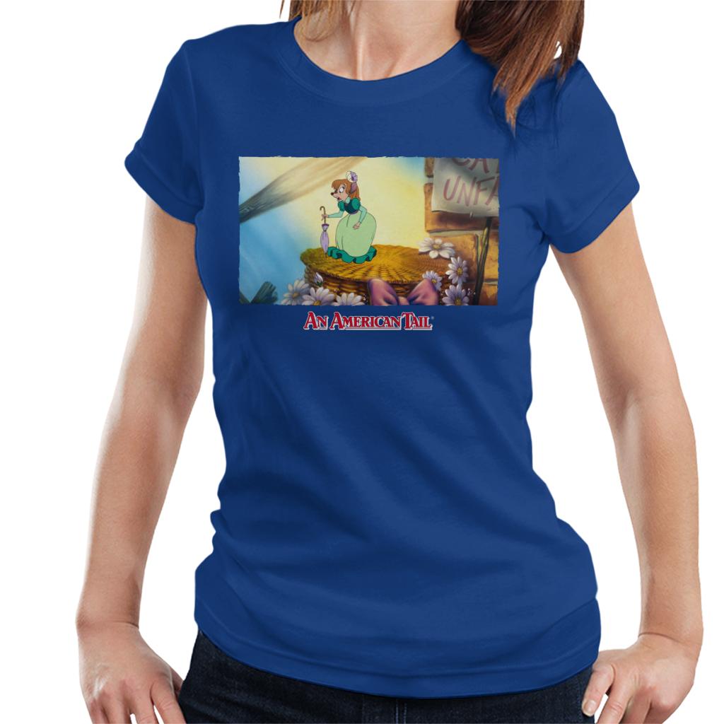 An American Tail Bridget Holding Pink Umbrella Women's T-Shirt-ALL + EVERY