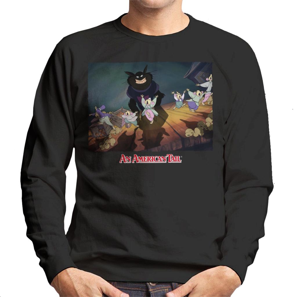 An American Tail Cossack Cats Looming Men's Sweatshirt-ALL + EVERY