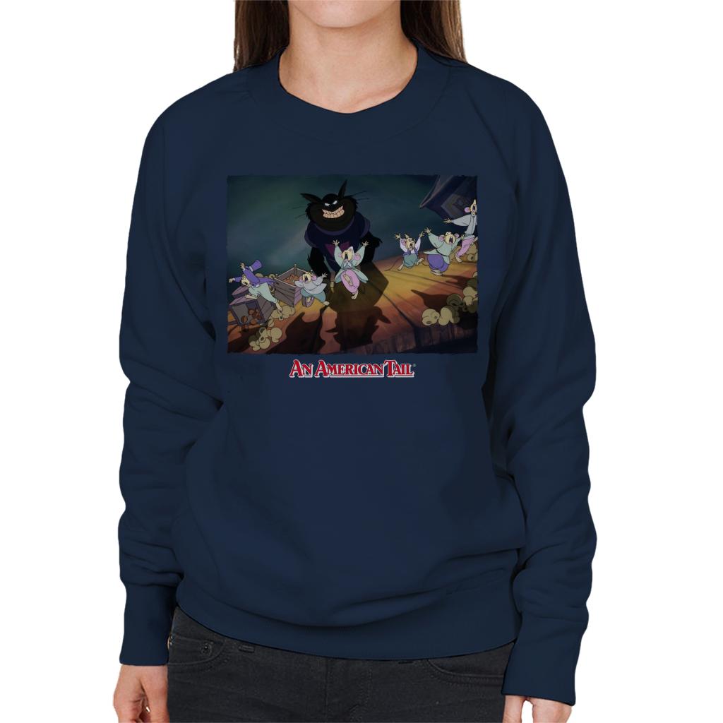 An American Tail Cossack Cats Looming Women's Sweatshirt-ALL + EVERY