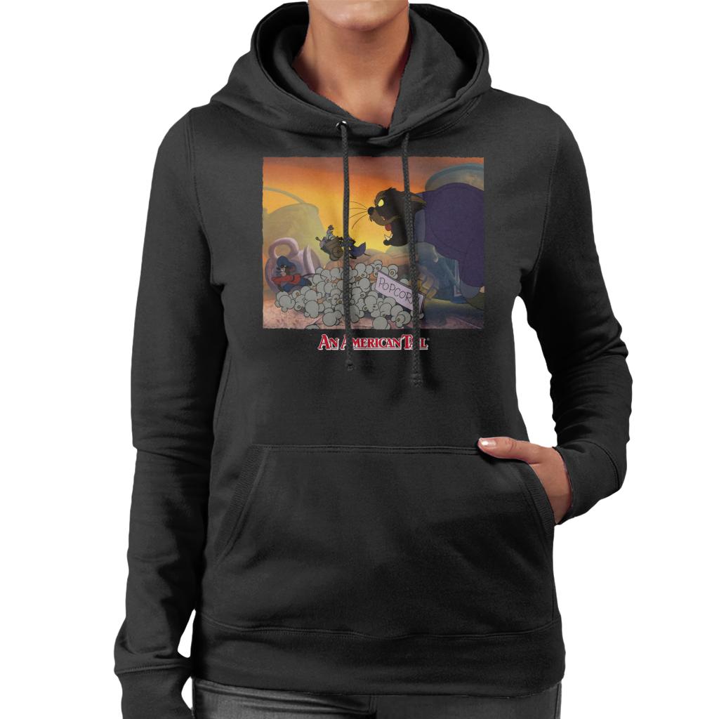 An American Tail Cossack Cat Popcorn Women's Hooded Sweatshirt-ALL + EVERY