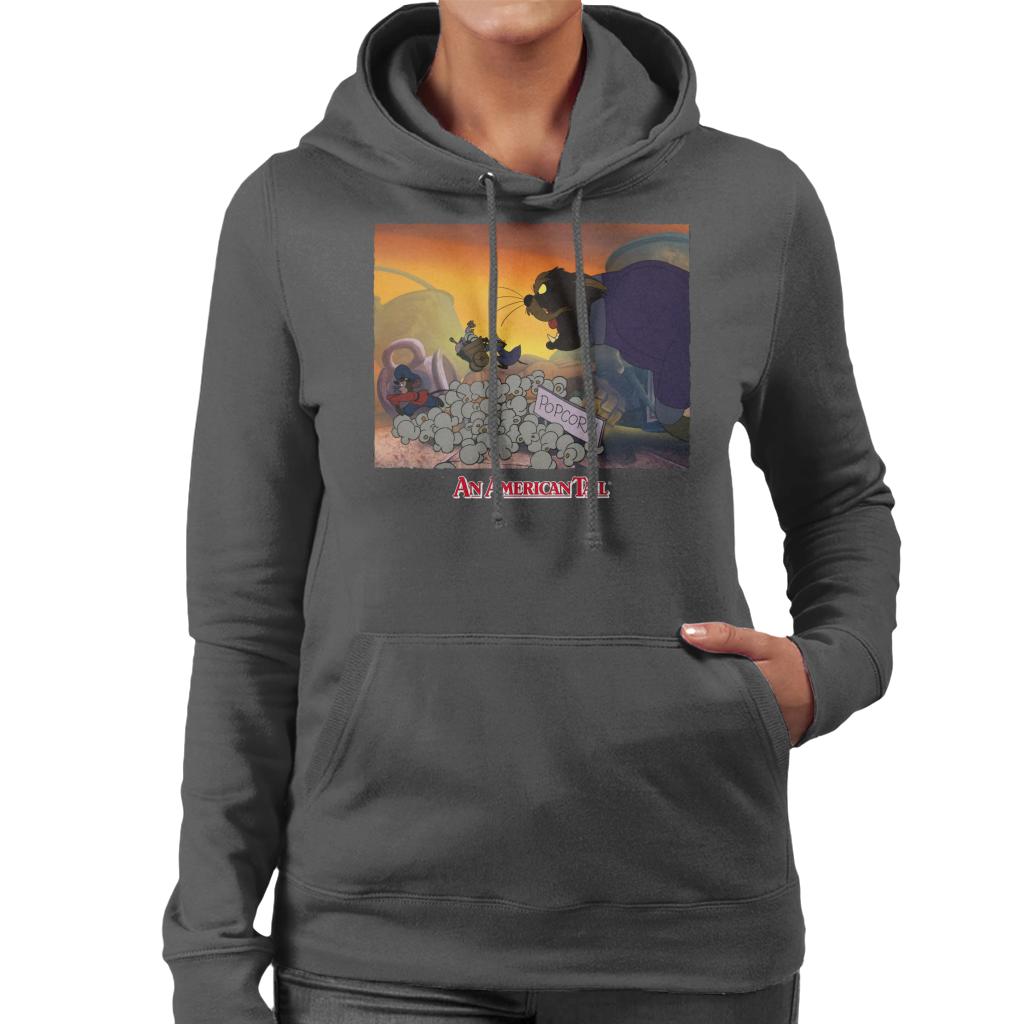 An American Tail Cossack Cat Popcorn Women's Hooded Sweatshirt-ALL + EVERY