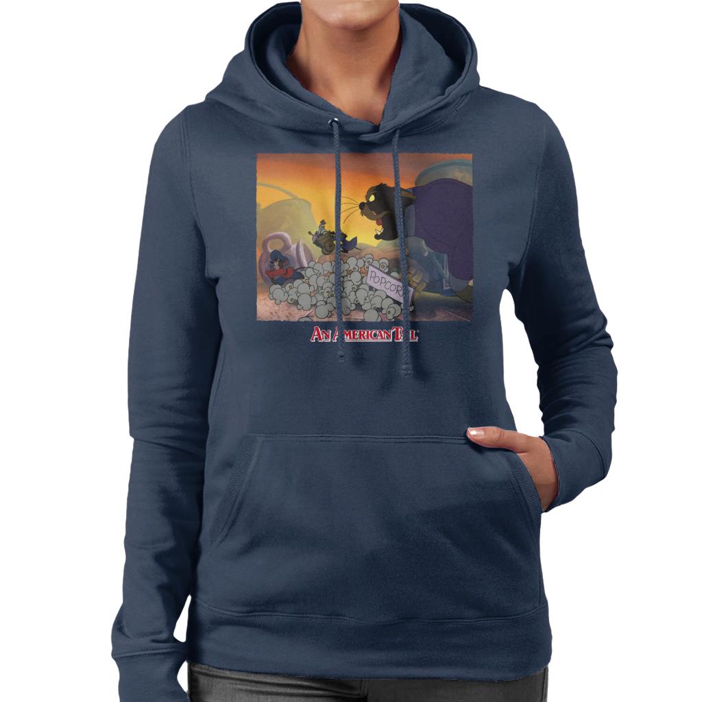 An American Tail Cossack Cat Popcorn Women's Hooded Sweatshirt-ALL + EVERY