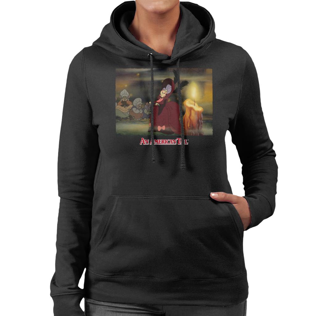 An American Tail Gussie Mausheimer Candle Women's Hooded Sweatshirt-ALL + EVERY