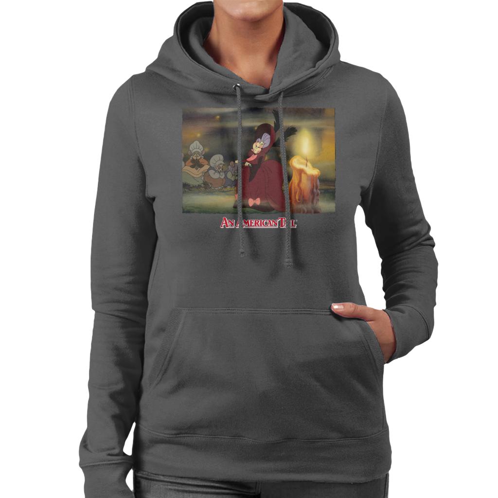 An American Tail Gussie Mausheimer Candle Women's Hooded Sweatshirt-ALL + EVERY