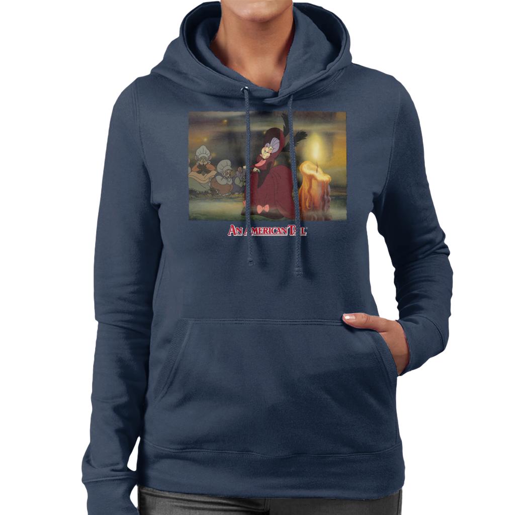 An American Tail Gussie Mausheimer Candle Women's Hooded Sweatshirt-ALL + EVERY