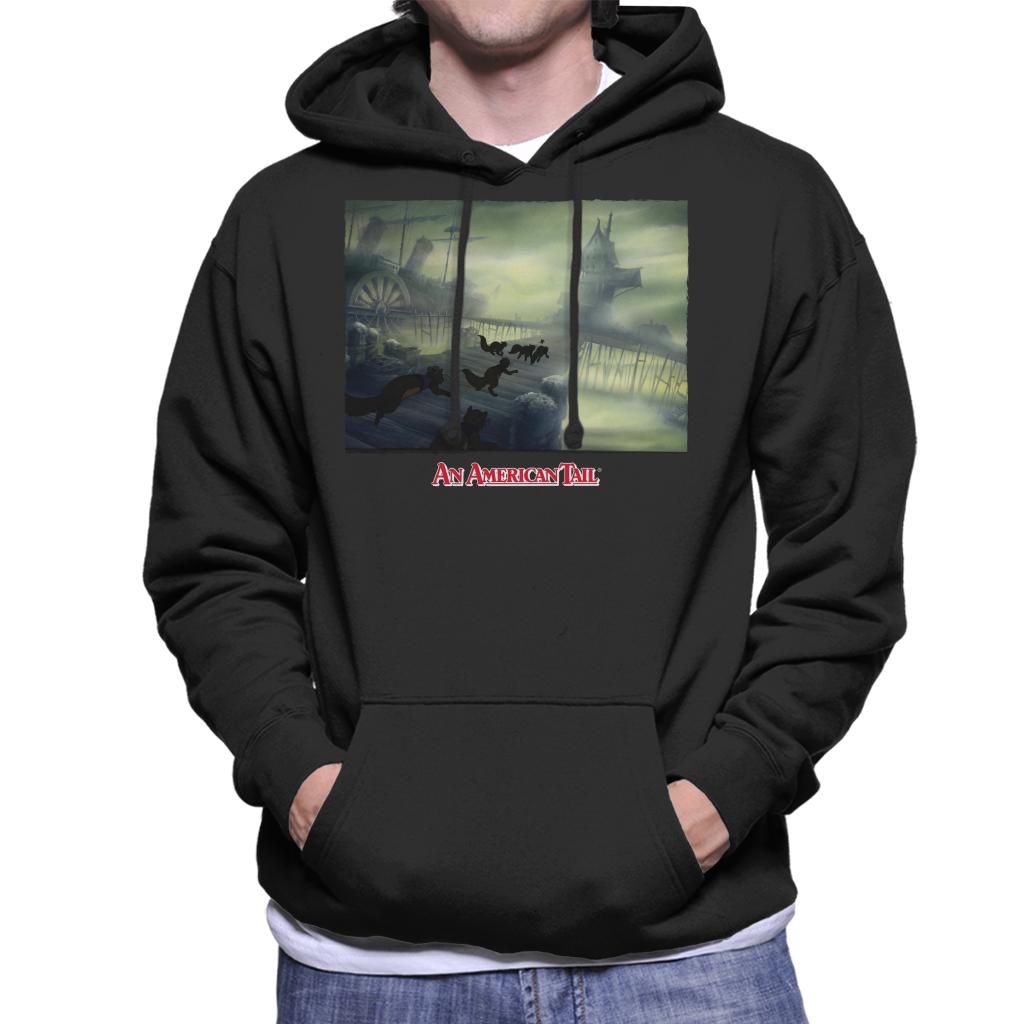 An American Tail Cats Chasing Men's Hooded Sweatshirt-ALL + EVERY