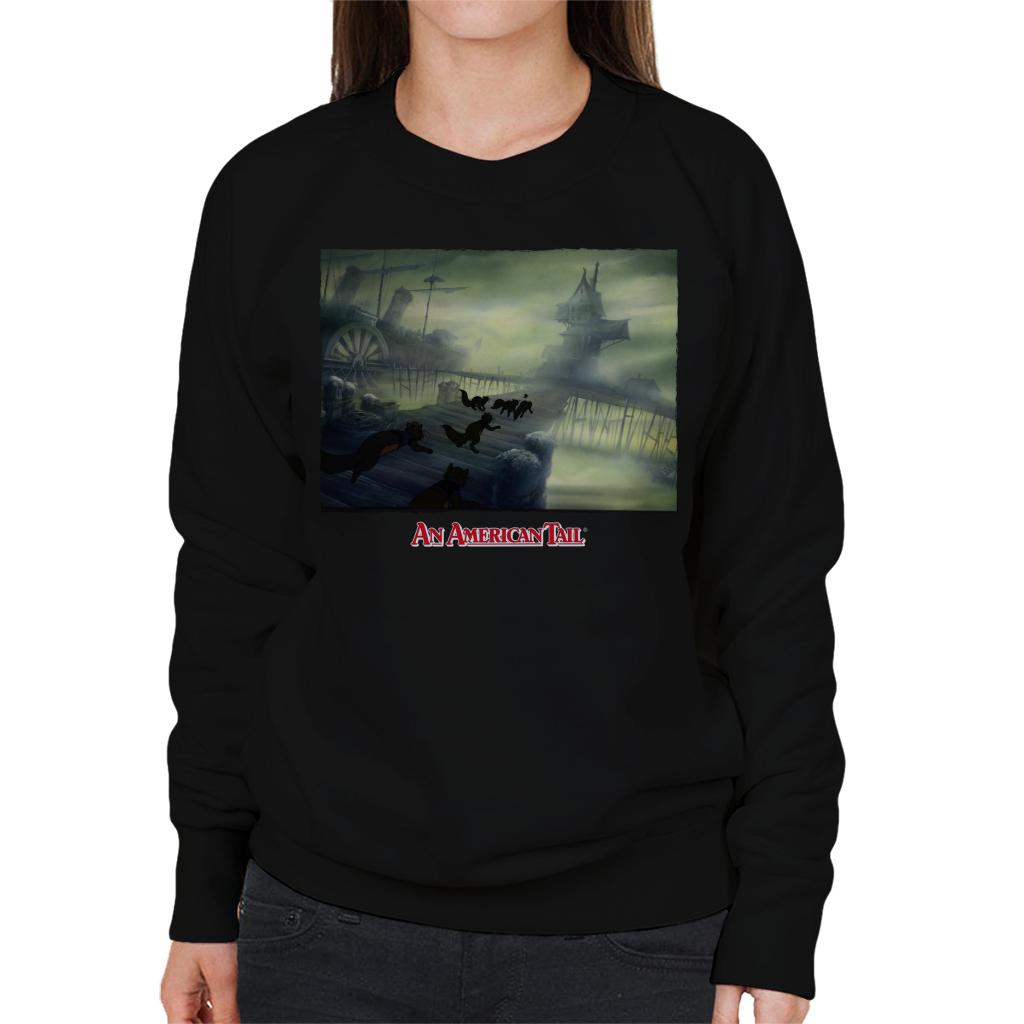 An American Tail Cats Chasing Women's Sweatshirt-ALL + EVERY