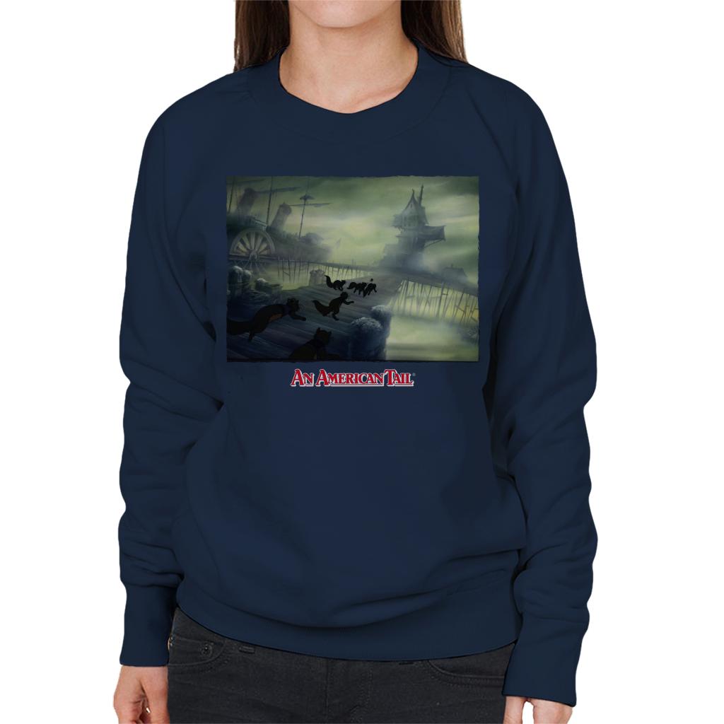 An American Tail Cats Chasing Women's Sweatshirt-ALL + EVERY