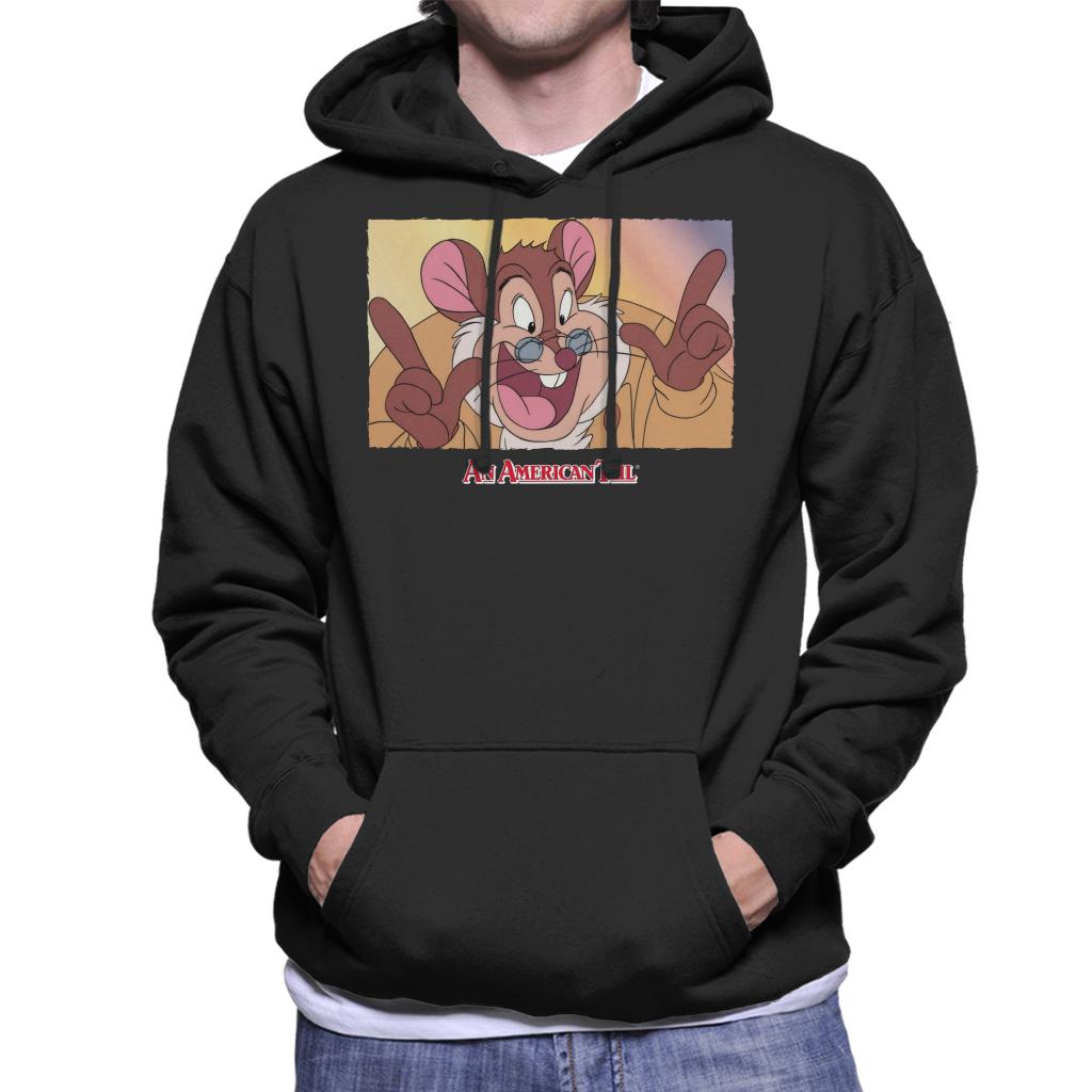 An American Tail Papa Mousekewitz Face Men's Hooded Sweatshirt-ALL + EVERY