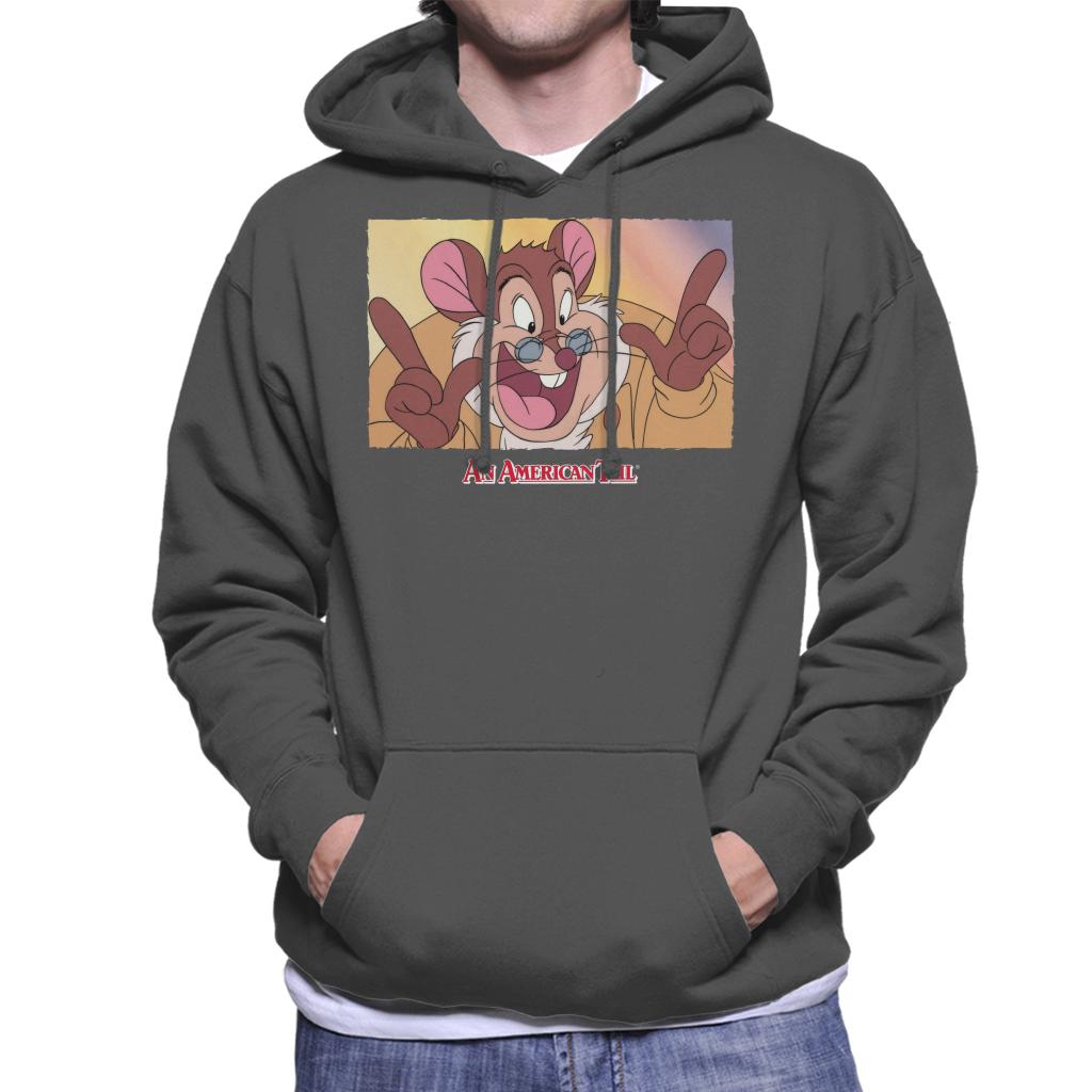 An American Tail Papa Mousekewitz Face Men's Hooded Sweatshirt-ALL + EVERY